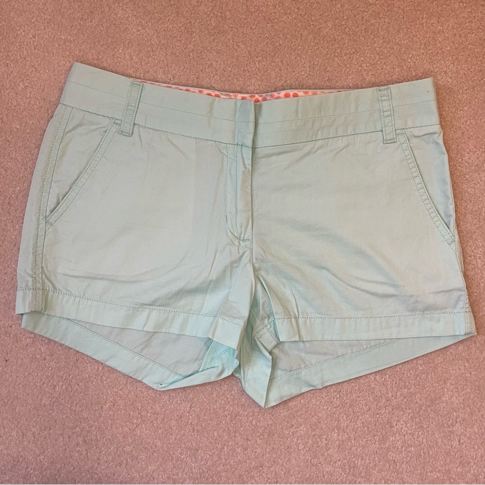 J. Crew Chino Shorts size 6 light blue 100% cotton